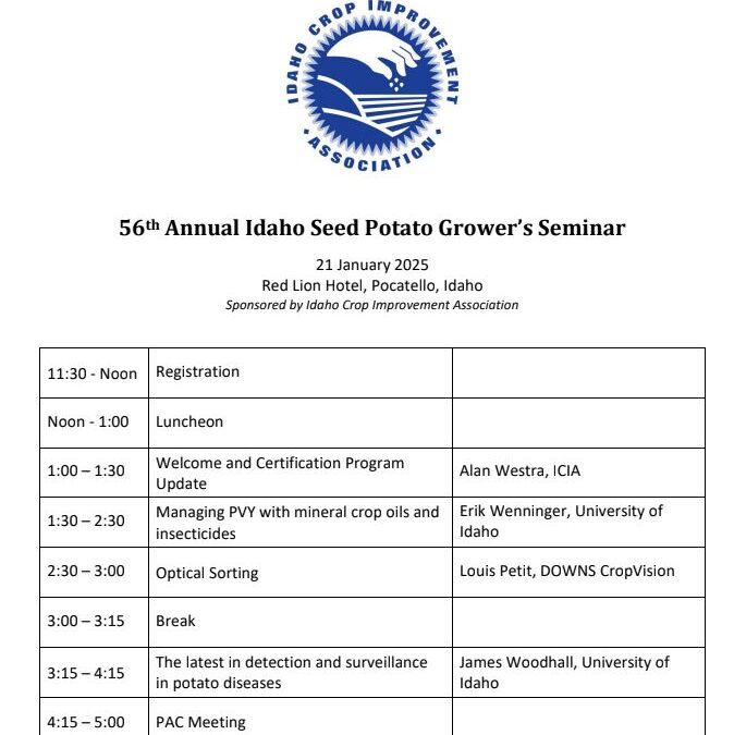 2025 Idaho Crop Improvement Association – Seed Potato Seminar